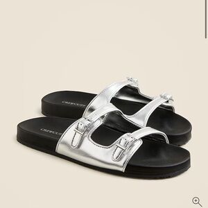 Crewcuts Silver and Black Kids Sandals